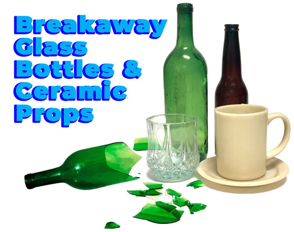 Smashprops breakaway glass bottles and ceramic safety props collection