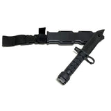 12 Inch Rubber Army M9 Tactical Bayonet Knife Black Stunt Prop with Sheath