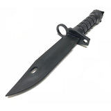 12 Inch Rubber Army M9 Tactical Bayonet Knife Black Stunt Prop with Sheath