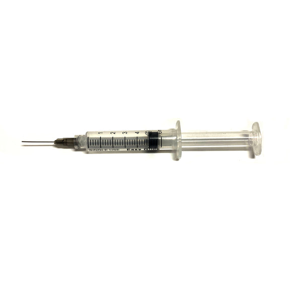 Realistic syringe needle prop with injection effect. The custom built retractable needle features a solid core 