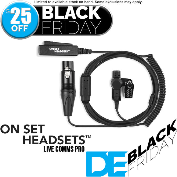 Black Friday sale On Set Headsets Live Comms Pro with free Case and shipping