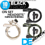 Black Friday Deal On Set Headsets Filmpro Surveillance Headset with 2 Pin Motorola Connector in tan camo black