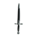 Ornate Celtic Dagger with Cross Pommel used for costume and letter opening. Blade is stainless steel and very reflective