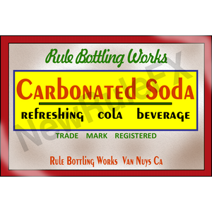 "Cola" beverage  bottle color label printed on self adhesive label stock. License and Royalty Free for Film Use