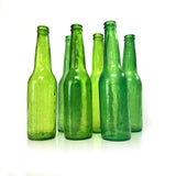 6 pack Dark Green soda/beer bottle