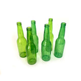 6 pack Dark Green soda/beer bottle