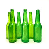 6 pack Dark Green soda/beer bottle