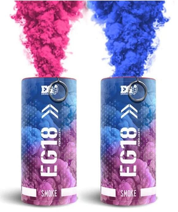 Enola Gaye EG-18 Pink / Blue Gender Reveal Smoke Grenades