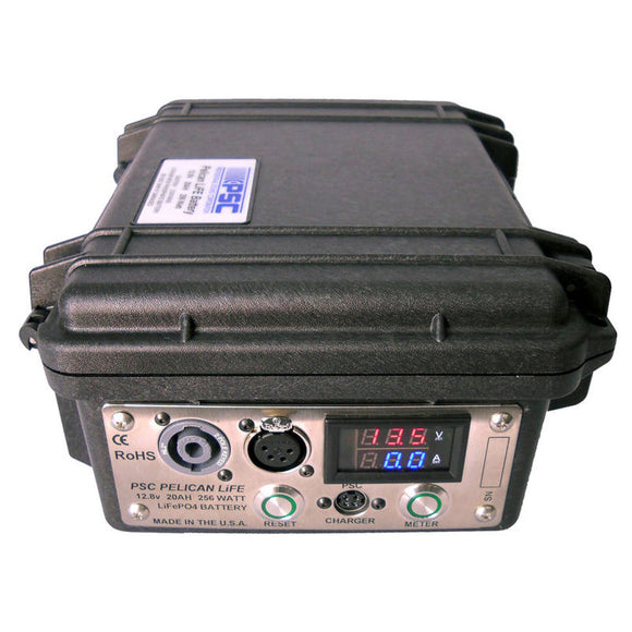 PSC LiFE rechargeable Battery inside black Pelican case available from dependable Expendables.