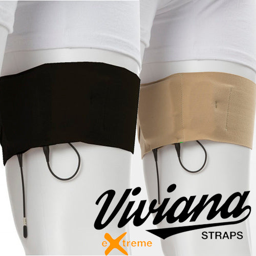 Viviana Extreme Transmitter Thigh Straps in Beige or Black.