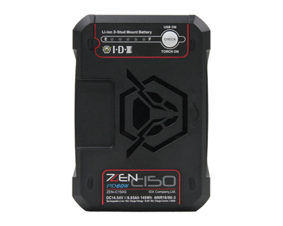 IDX System Technologies ZEN-C150G 145Wh High-Load Li-Ion 3-Stud Mount broadcast television camera Battery w 2x D-Tap & USB-C.