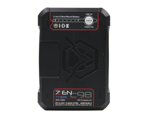 IDX System Technologies ZEN-C98G 97Wh High-Load Li-Ion Gold Mount Battery w 2x D-Tap & USB-C used in professional television camera systems.