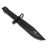 12 Inch Rubber Army M9 Tactical Bayonet Knife Black Stunt Prop with Sheath