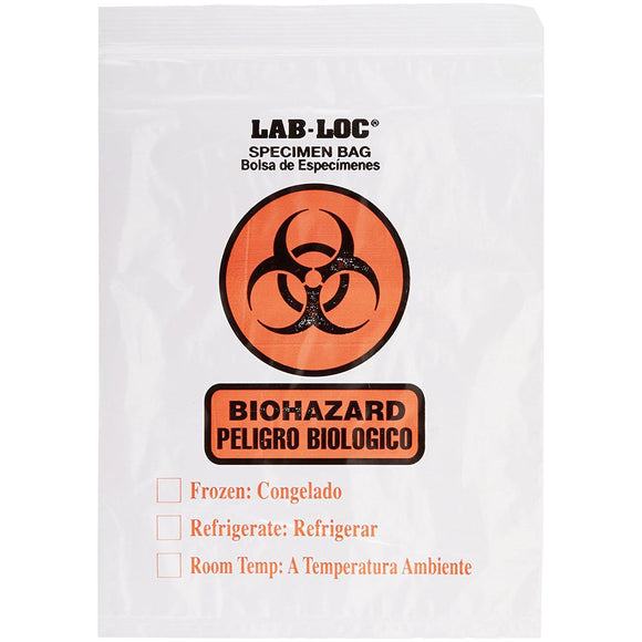 Authentic biohazard specimens bags are an 8