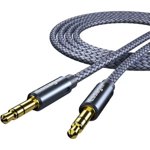 Essager Aux Cable Speaker Wire 3.5mm male Jack Audio Cable 1.2 meters long in braided jacket.