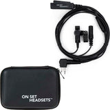 Black On Set Headsets FilmPro Y compatible with Motorola 2 Pin Walkie Headset with free black Case