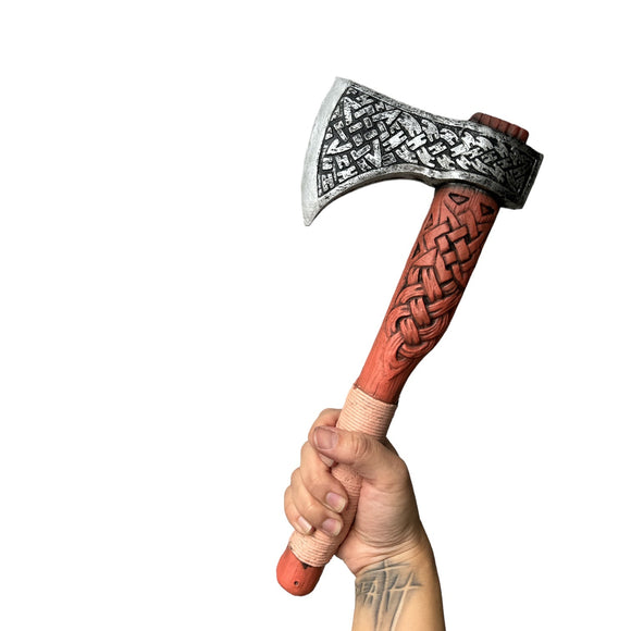 unpainted Foam Rubber Throwing Hand Axe - Celtic Norse Viking Style