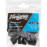 Viviana Pads Soft Foam Mounts for Lavalier Microphones - 12 and 30 Pack (Black, White)