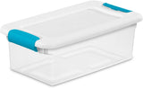 Sterilite 6 Qt./5.7 L Latching Boxes Clears, 6 Quart, White - Dependable Expendables