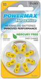 PowerMax Size A10 Hearing Aid Batteries 8 Pack Size 10 Batteries - Dependable Expendables