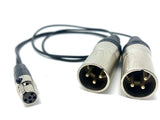 18" TA5F-Dual XLRM L/R Cable