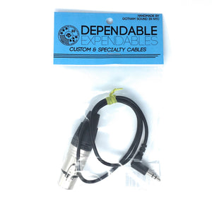 Stereo 3.5mm to XLRf - 18" - Dependable Expendables