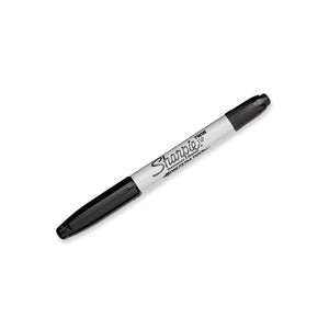 Sharpie Twin Tip Permanent Markers, Fine and Ultra Fine, Black, 12 pk - Dependable Expendables